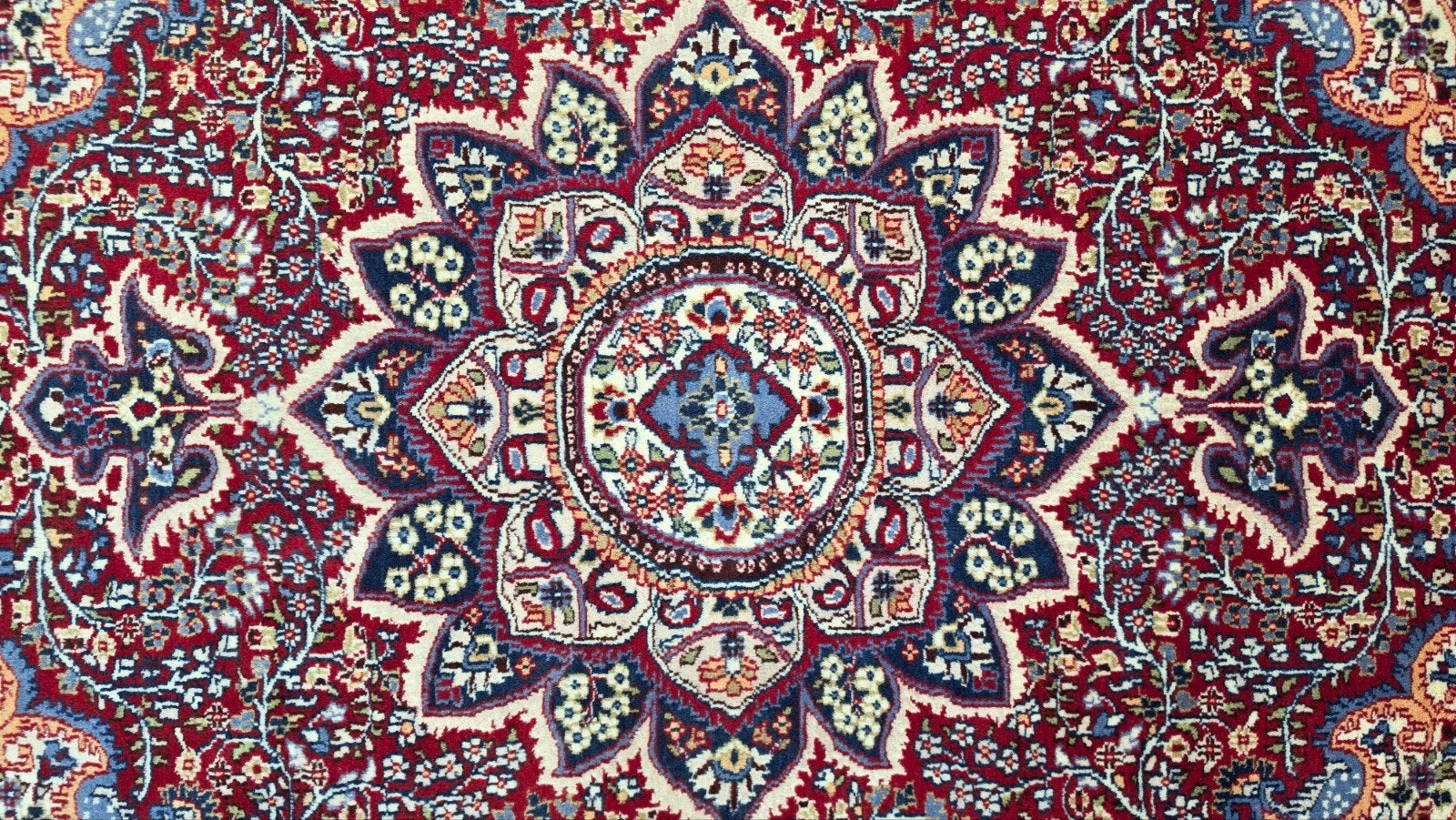 Handgeknoopt oosters wol Kashmir tapijt medallion 186x272cm, 200 cm of meer, Www.hypepopup.nl, Ophalen of Verzenden, Zo goed als nieuw