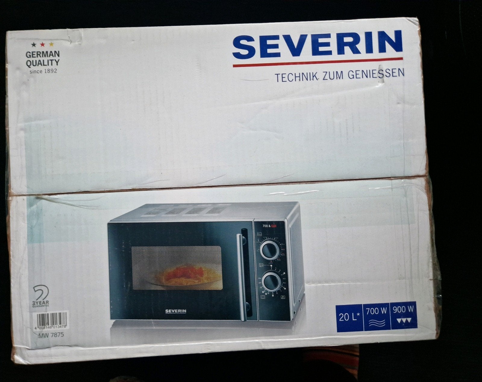 Severin MW 7875, Witgoed en Apparatuur, Magnetrons, Ophalen, Grill, Draaiplateau
