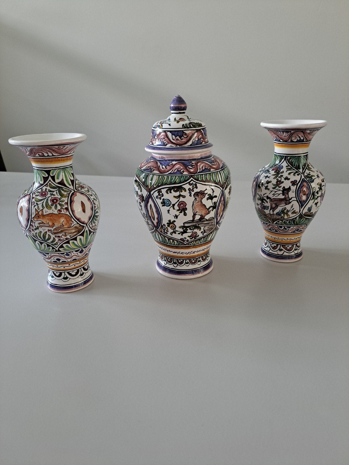 Prachtige handgeschilderde Portugese vazen, Antiek en Kunst, Ophalen