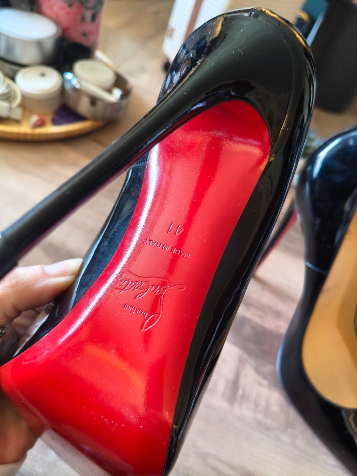Christian Louboutin Zwarte Lakleren Pumps - Maat 41, Kleding | Dames, Pumps, Zwart, Ophalen of Verzenden, Christian Louboutin