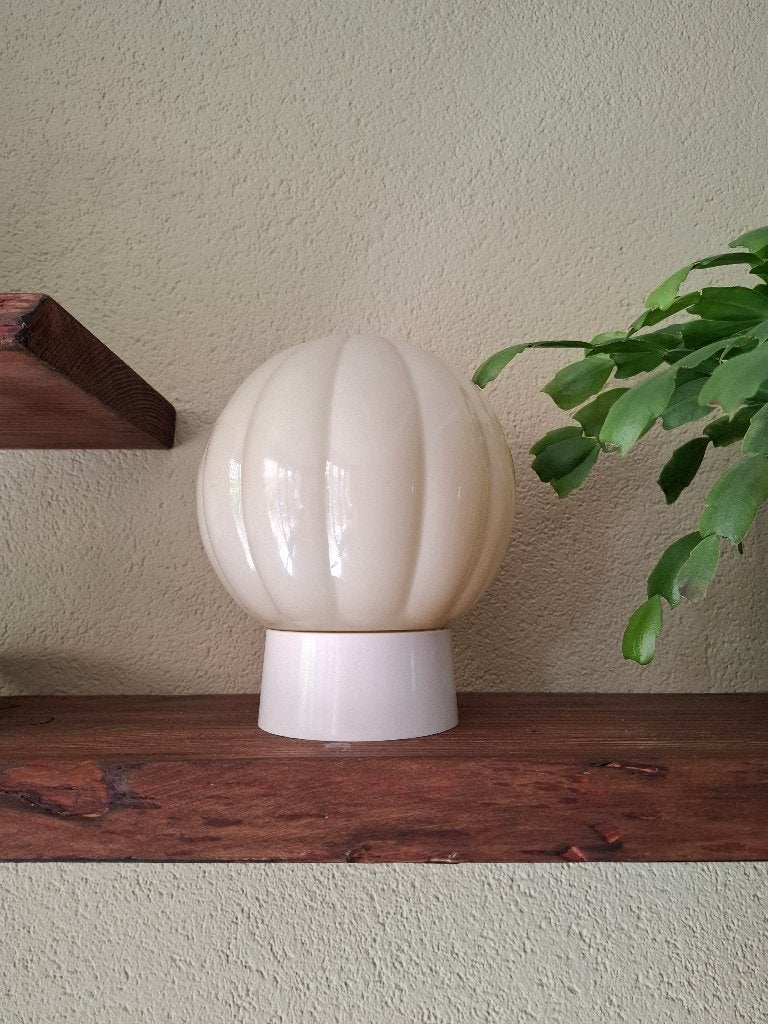 Vintage plafondlamp Thabur Denhaag mintgroen, Huis en Inrichting, Gebruikt, Ophalen of Verzenden, Glas, Plafondlamp