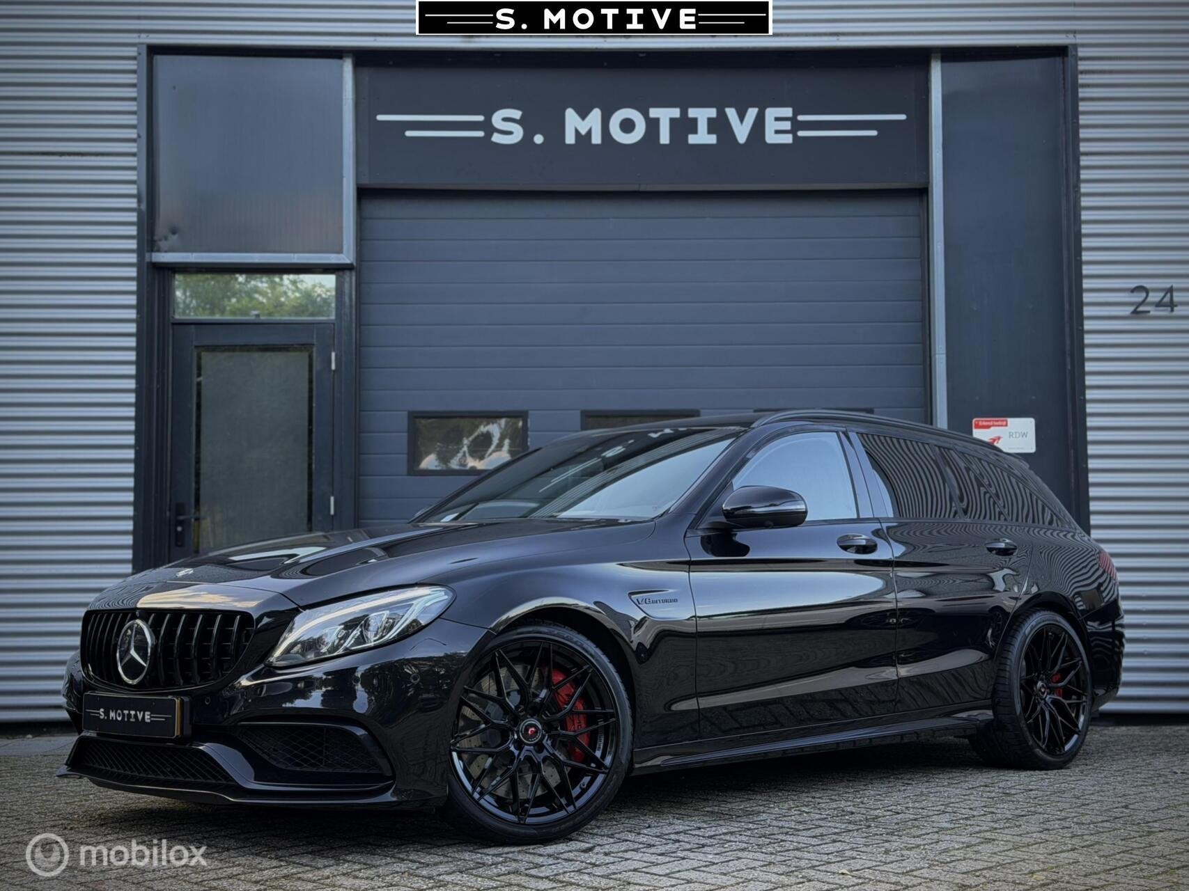 Mercedes C-klasse Estate AMG C63 S Edition 1 Pano, Burm, Kui, Auto's, Automaat, Achterwielaandrijving, Gebruikt, Zwart