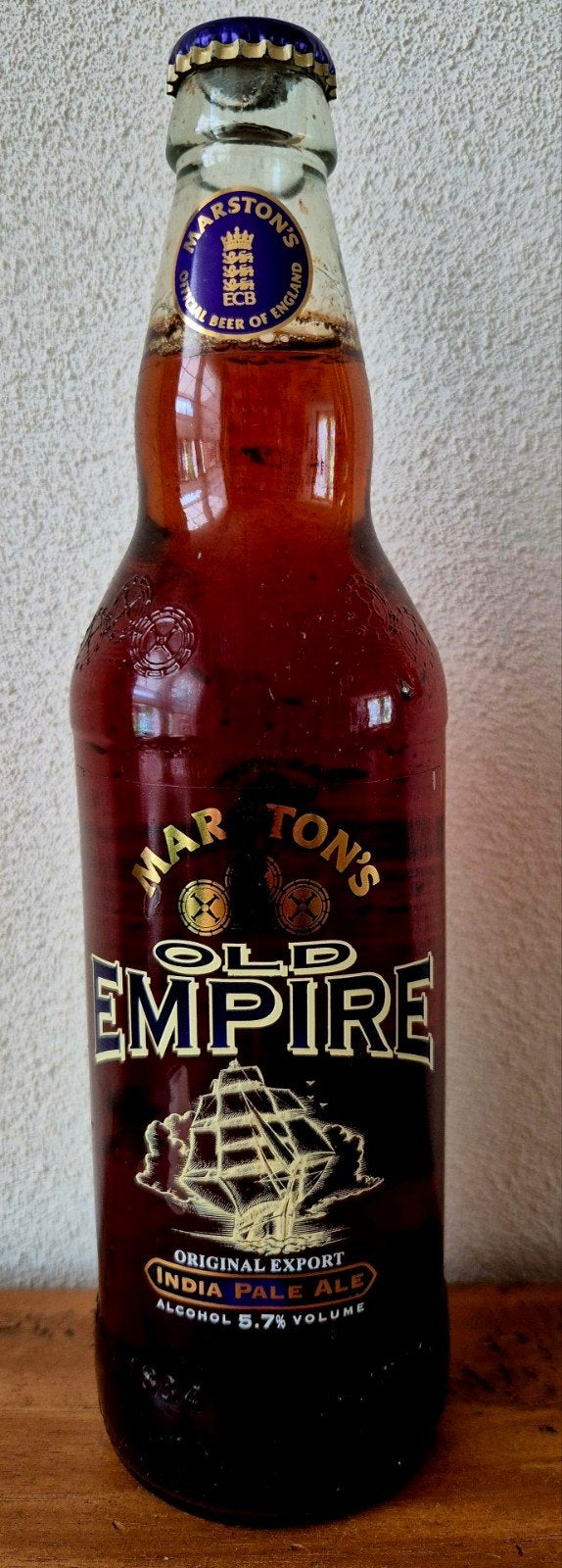 Fles Old Empire INDIA pale ALE 0,5ltr MARSTON'S export Engl., Ophalen of Verzenden, Zo goed als nieuw, Flesje(s), Overige merken