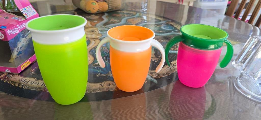 Munchkin 360 Antilek Bekers - en een handy cup, Ophalen of Verzenden, Gebruikt
