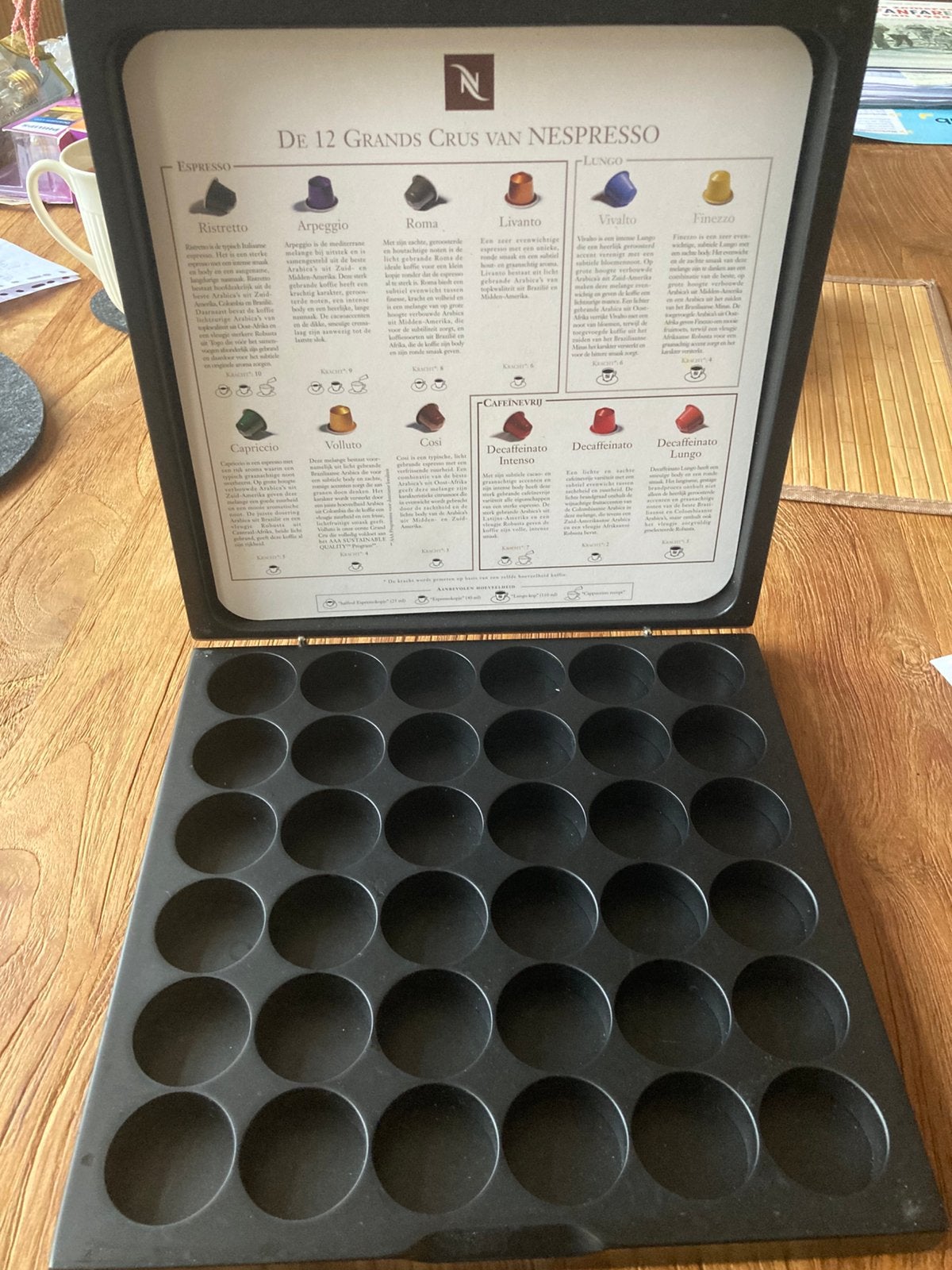 Zwart houten Nespresso cup doos, Ophalen, Gebruikt, Nespresso, Capsulehouder
