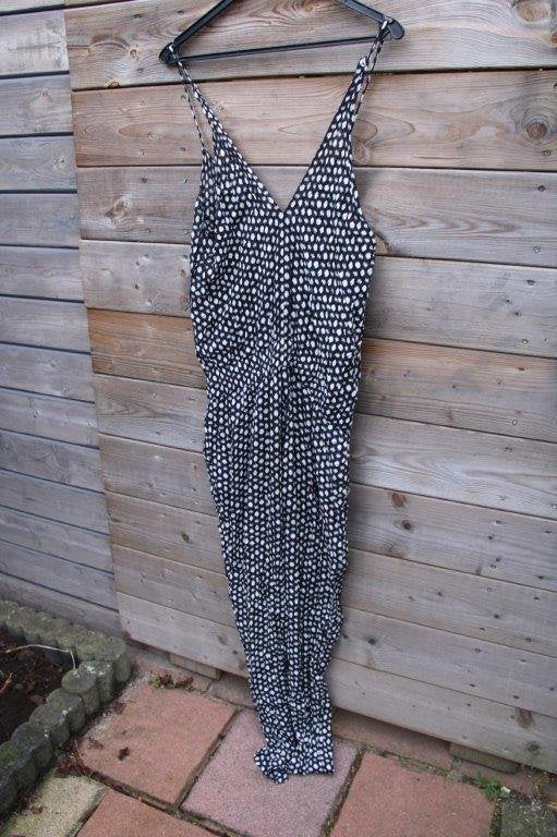 Jumpsuit zwart/ wit Vanilia mt 38 Vaste prijs, Maat 38/40 (M), Vanilia, Wit, Ophalen of Verzenden