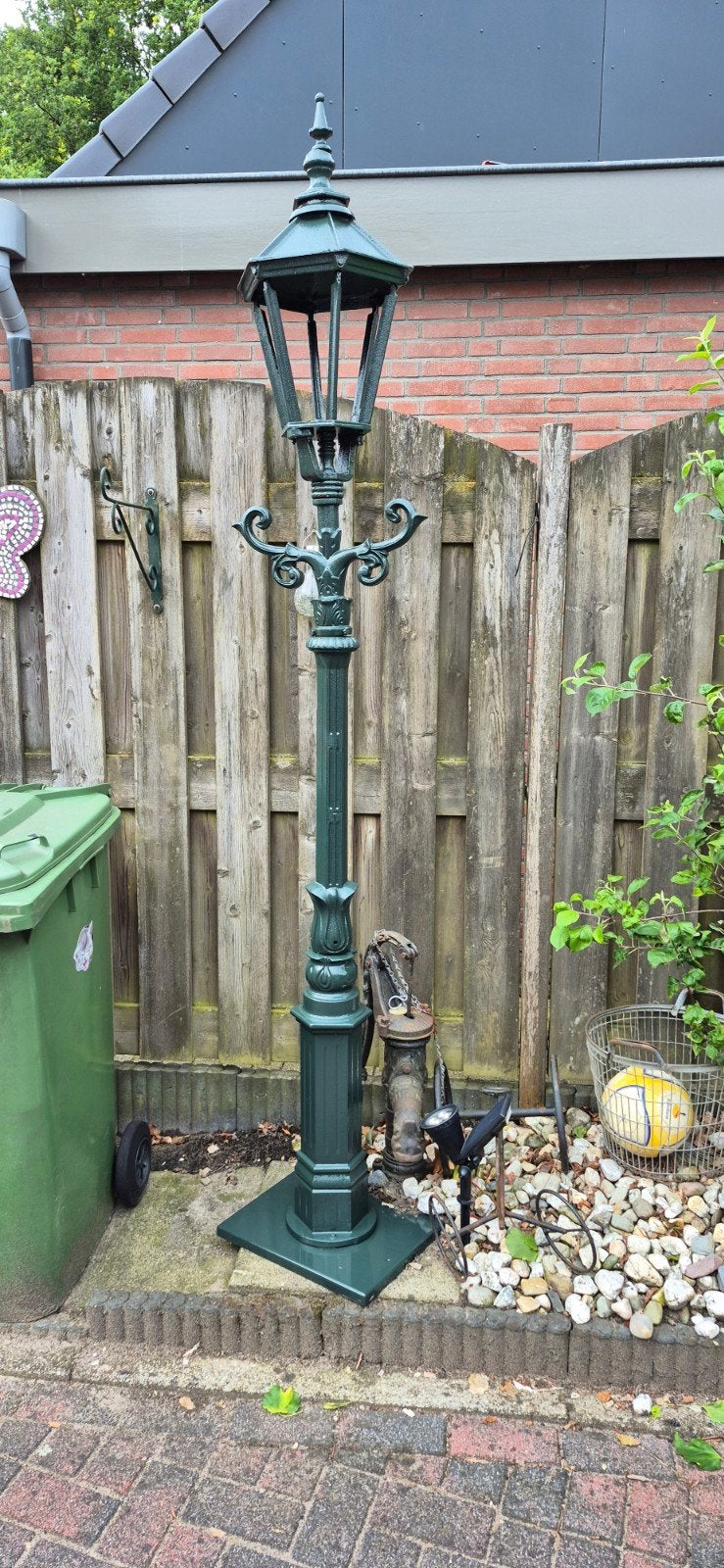 Nieuwe gietijzeren lantaarnpaal - Zonder glas en lamp, Ophalen, Staande lamp, Nieuw, Netvoeding