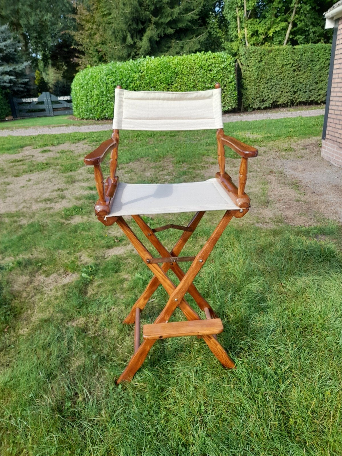 Hoge regisseur stoel, Ophalen, Zo goed als nieuw, Interieur en Kussens