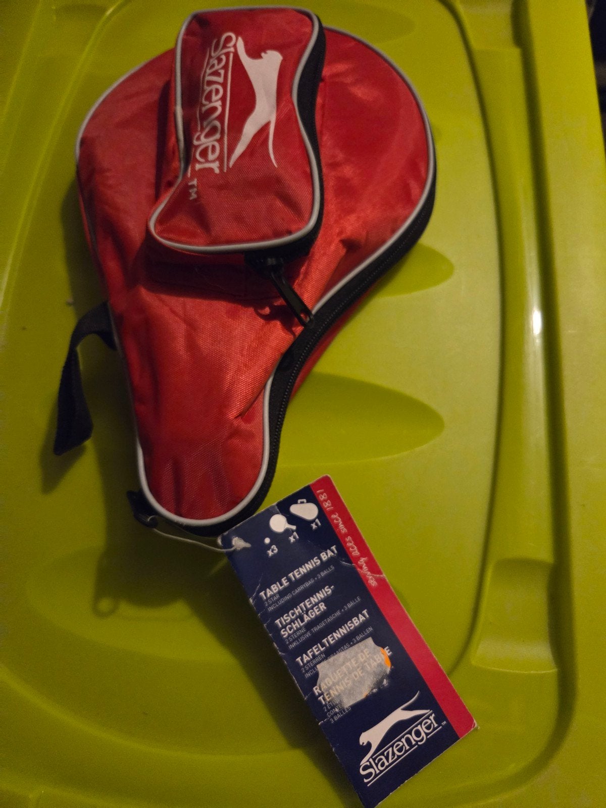 Slazenger Tafeltennis Set: 2 Batjes, 3 Ballen, Hoes, Ophalen of Verzenden, Net, Batje(s) of Balletje(s)