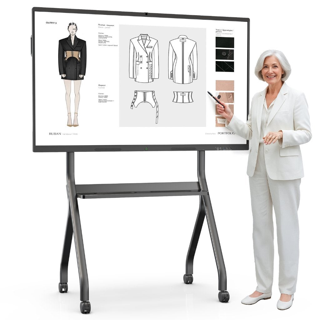 DJLicht 86'' Touch Interactief whiteboard met Android, HDMI, ., Touchscreen, Nieuw