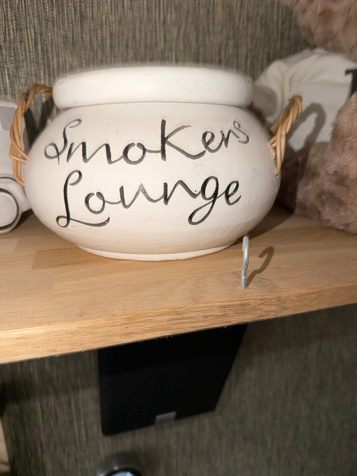 Grote Rivièra Maison asbak "Smokers Lounge", Ophalen of Verzenden, Wit, Steen/keramiek, Landelijk