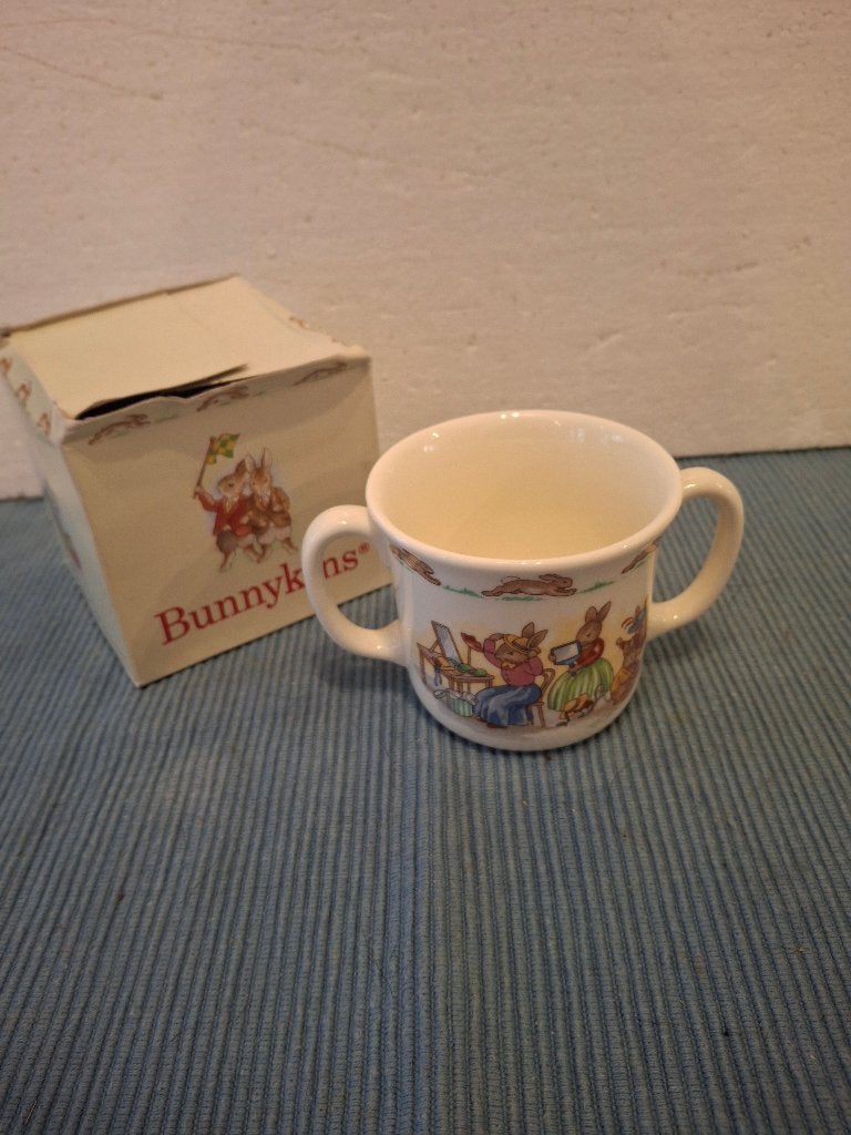 Bunnykins - Royal Doulton - 2 oortjes mok met konijntjes, Ophalen of Verzenden