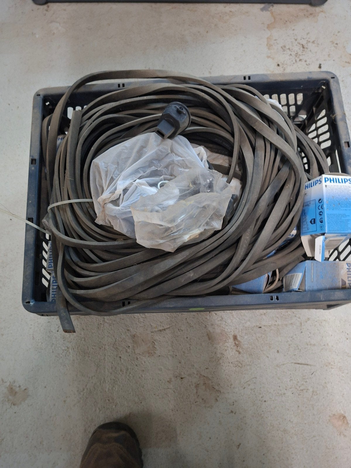 platte prik kabel met fittingen en stekkers, Ophalen, Gebruikt, Overige merken, Kabel of Snoer