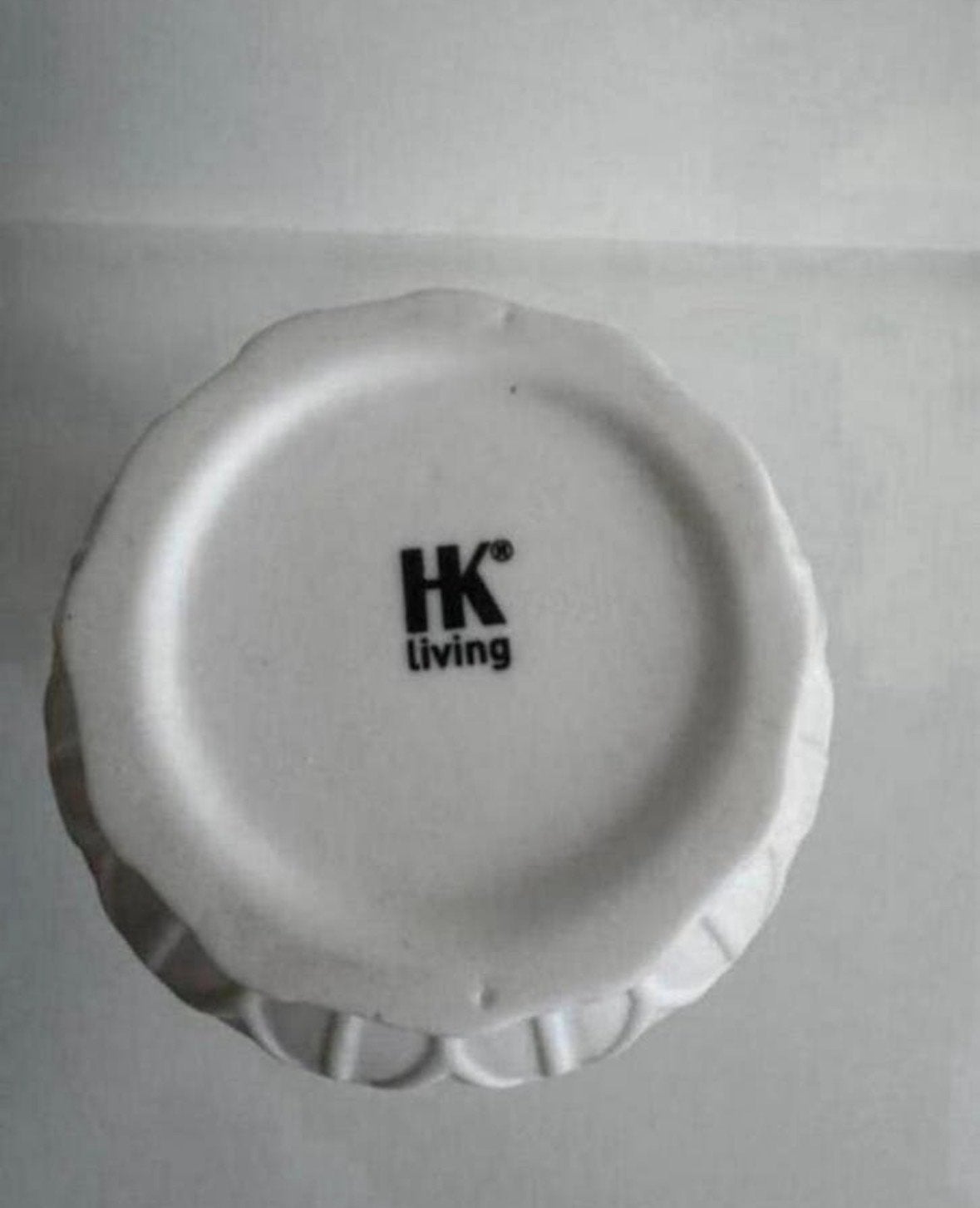 HKliving Witte Vaas met Geometrisch Patroon, 50 tot 75 cm, Wit, Aardewerk of Porselein, Ophalen of Verzenden