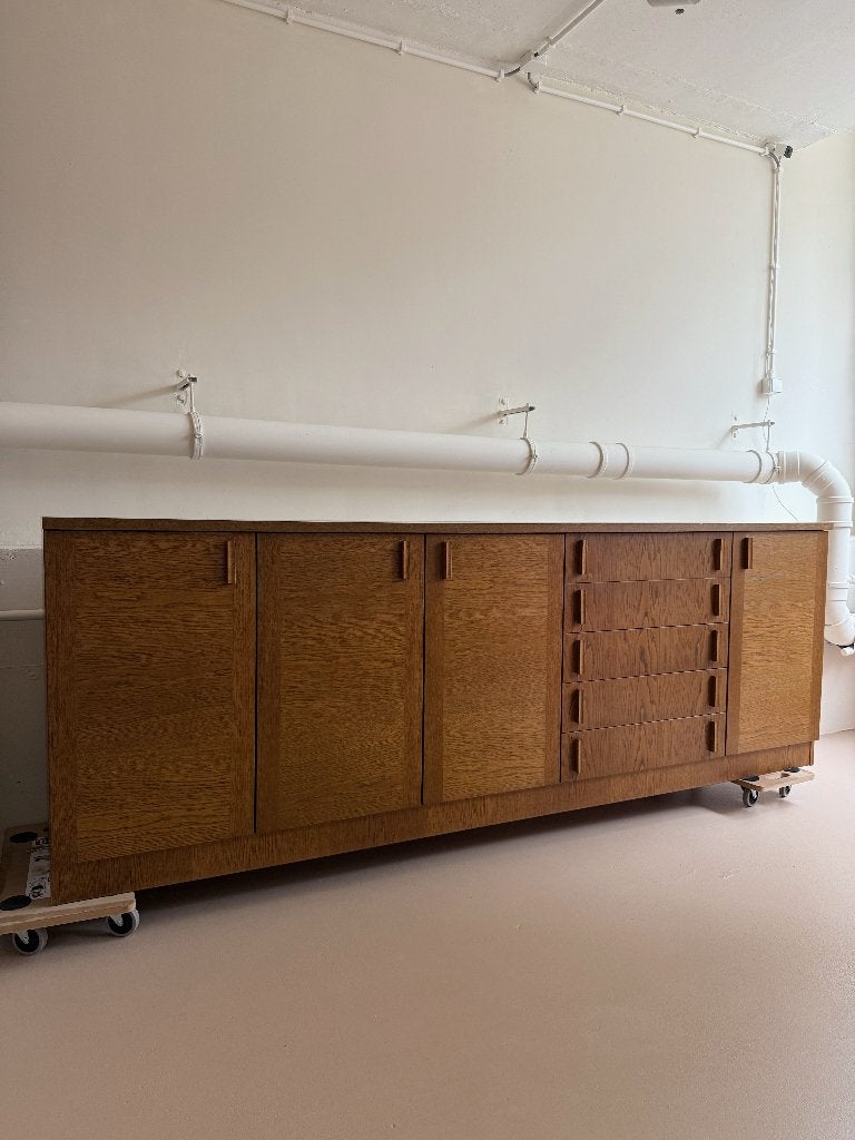 Vintage Casala dressoir 246cm gratis bezorging, Casala, Verzenden, Eikenhout, Met lade(s)