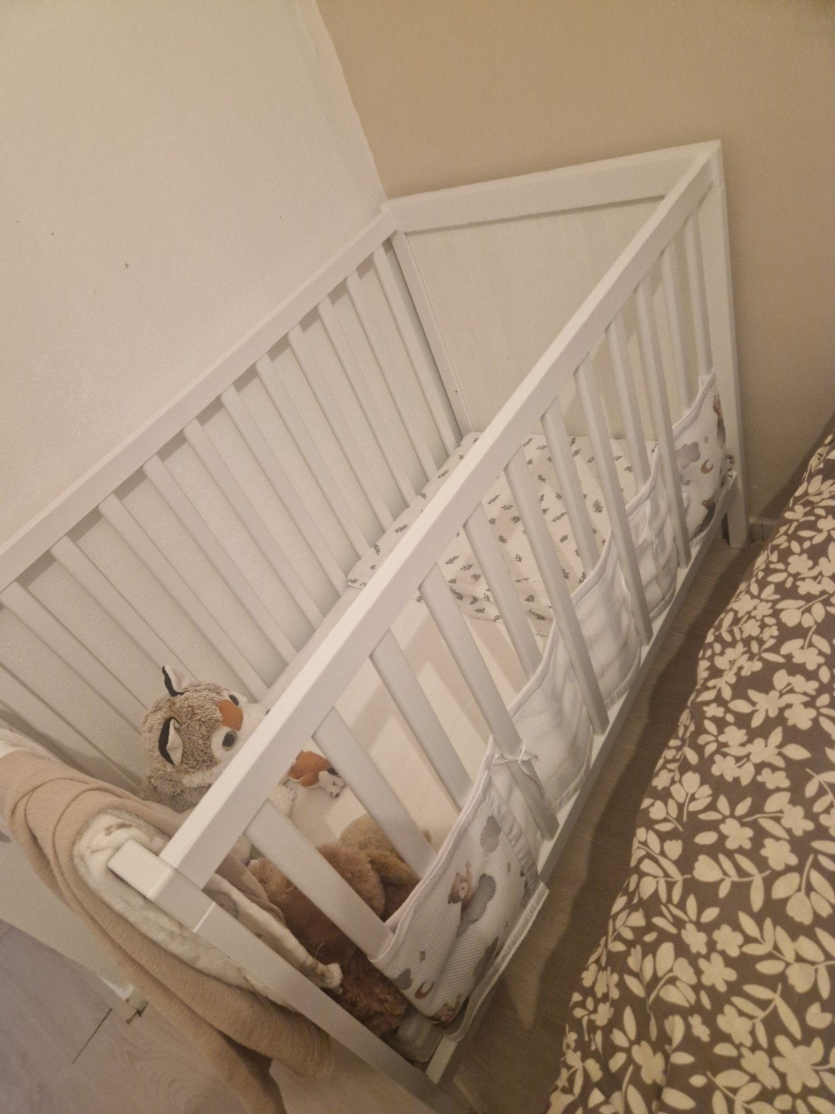 Baby box en ledikant met matras en toebehoren, Ophalen, Zo goed als nieuw, Rechthoekig, In hoogte verstelbaar
