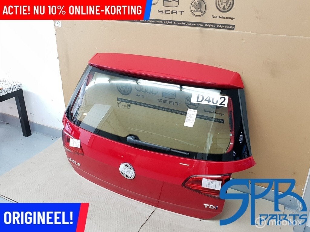 VW GOLF 7 VII Achterklep TORNADO RED ROOD LY3D KLEP BAGAGE, Auto-onderdelen, Gebruikt, Achterklep, Volkswagen, Ophalen of Verzenden