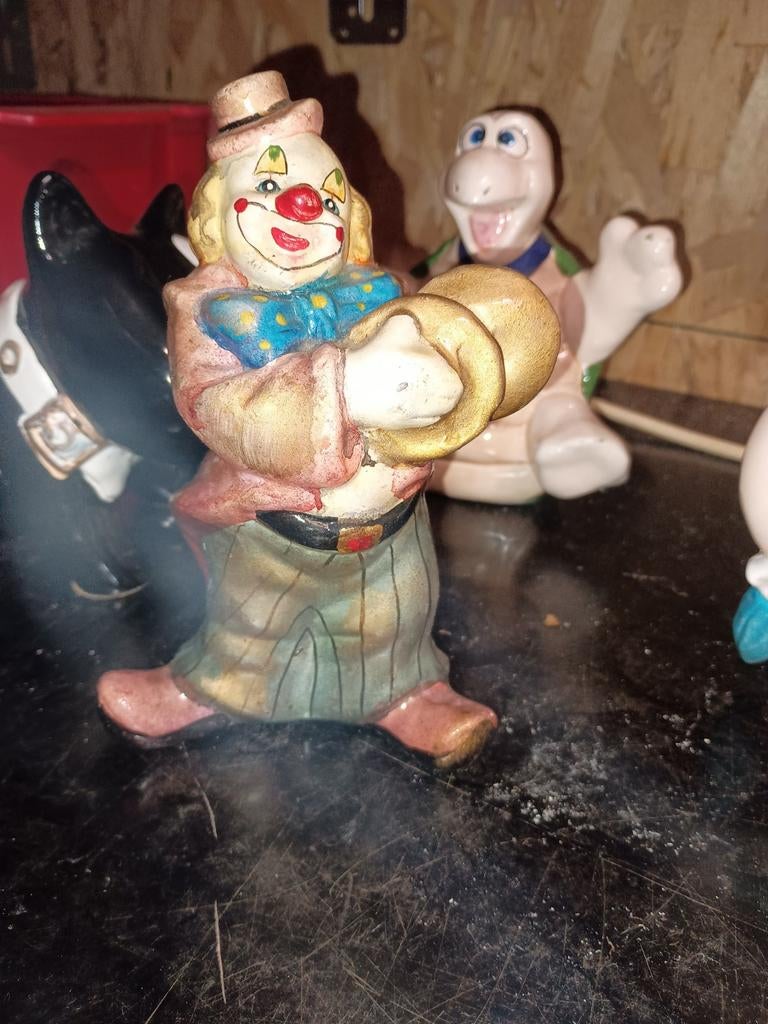 Spaarpot Vintage Keramieken Clown - Uniek Verzamelobject, Verzamelen, Ophalen