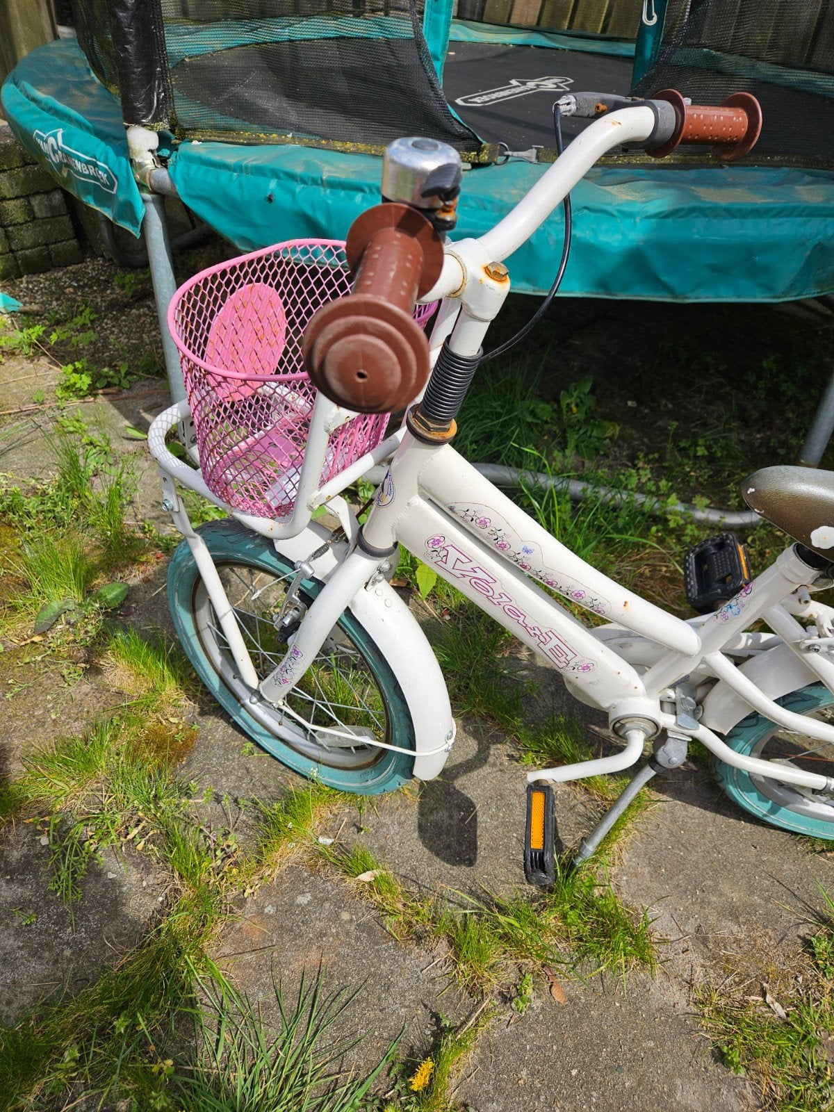 Kinderfiets 16 inch met mandje en terugtraprem, Ophalen of Verzenden