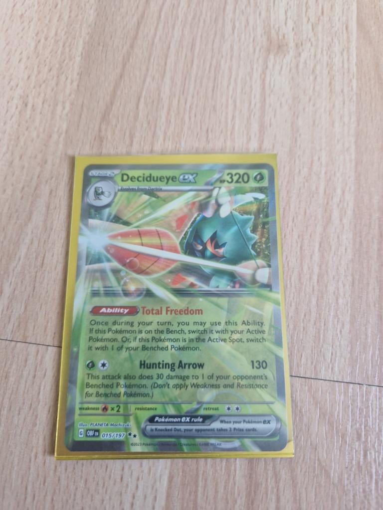 Decidueye ex Pokémon kaart (015/197) - Zo goed als nieuw, Ophalen, Zo goed als nieuw, Losse kaart