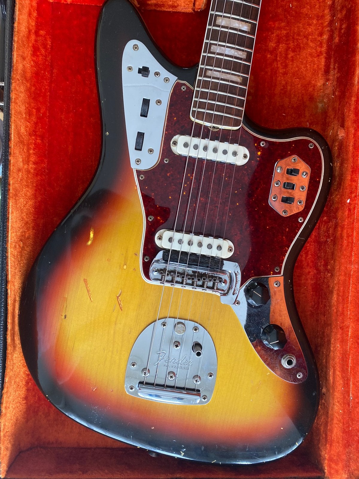 Fender Jaguar 1966 – mooie originele staat, originele koffer, Ophalen of Verzenden, Gebruikt, Solid body, Fender
