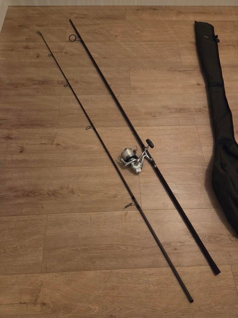 3x Karperhengels met molen - Shimano 5500, Ophalen of Verzenden, Gebruikt, Werphengel