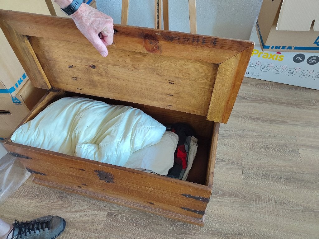 Dekenkist, Huis en Inrichting, Woonaccessoires | Kisten, Ophalen, 50 – 75, Gebruikt, 50 tot 100 cm