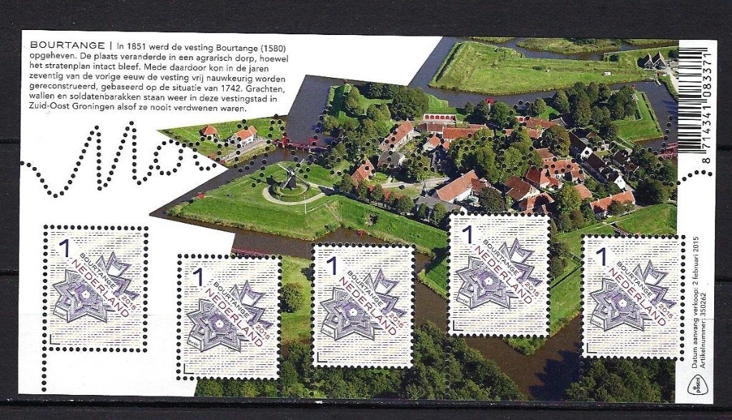 NVPH Blok 3269 (Vestingstad Bourtange) Postfris, Postzegels en Munten, Ophalen of Verzenden, Na 1940, Postfris