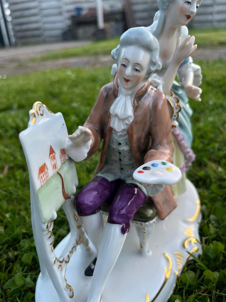 Antiek porseleinen beeldje - Sitzendorf - Midden 20e eeuw, Antiek en Kunst, Ophalen