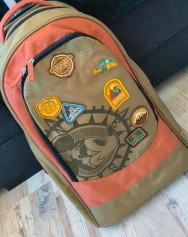 Disneyland Paris pet en rugzak met patches GEZOCHT, 45 tot 60 cm, Disney of Dora, 25 tot 40 cm, Ophalen of Verzenden