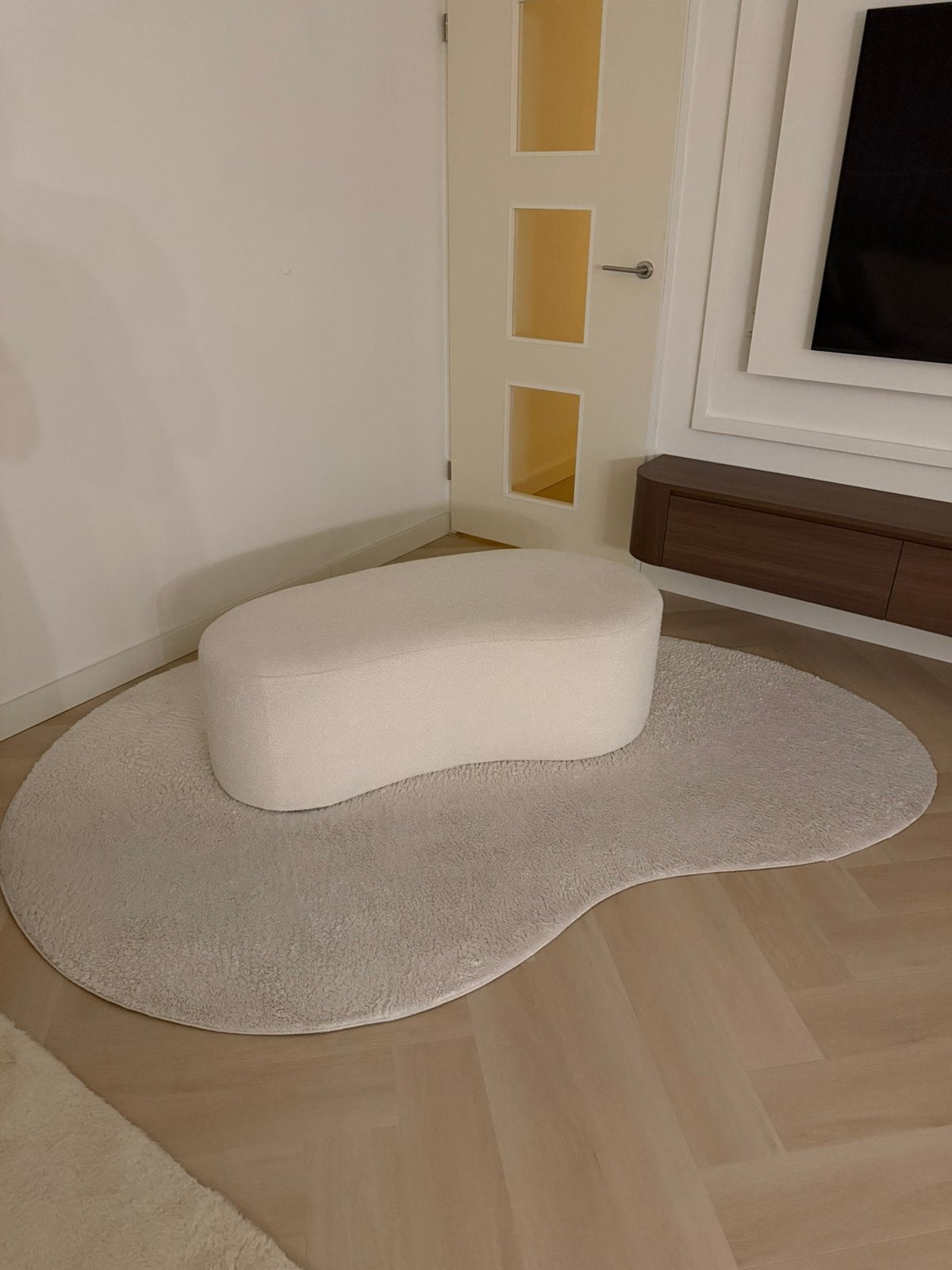 Zitbankje + tapijt, Huis en Inrichting, Ophalen, Zo goed als nieuw, Minder dan 10 m², Tapijt