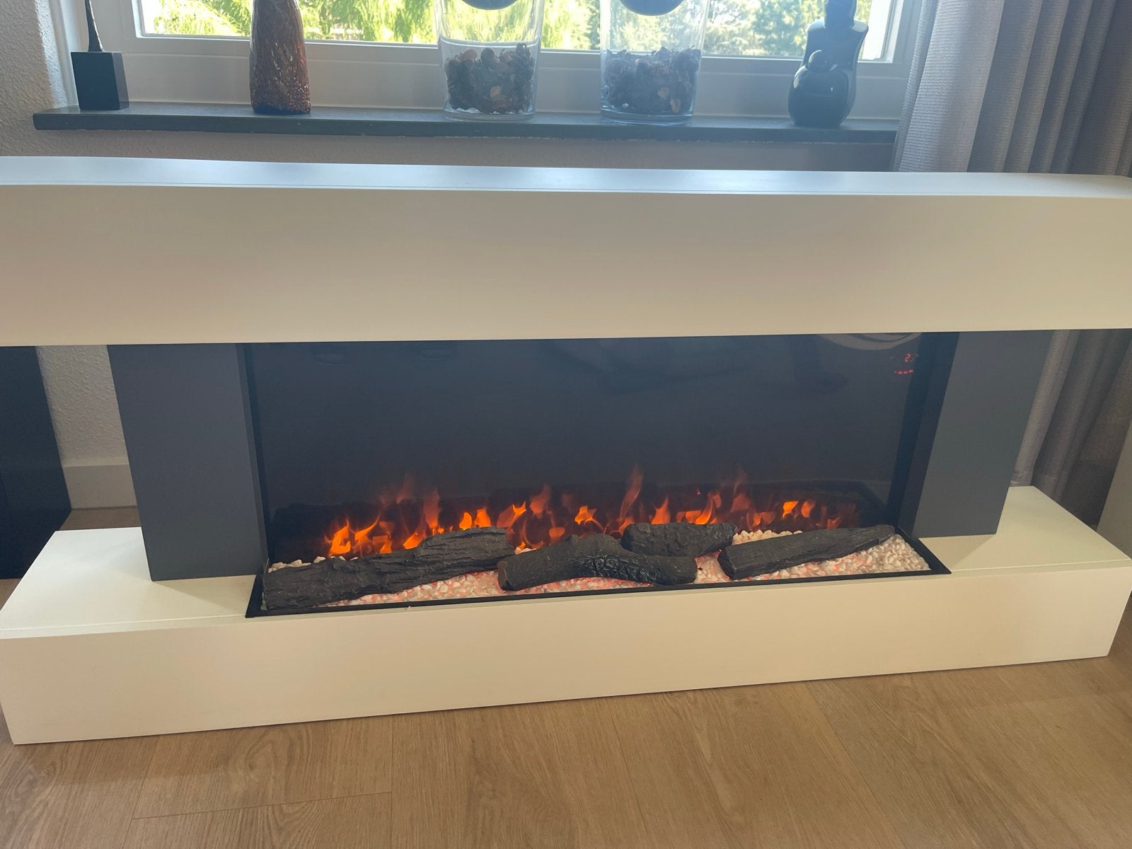 Klarstein Studio Light & Fire 1 Smart elektrische haard, Ophalen, Zo goed als nieuw, Vrijstaande haard, Elektrische haard