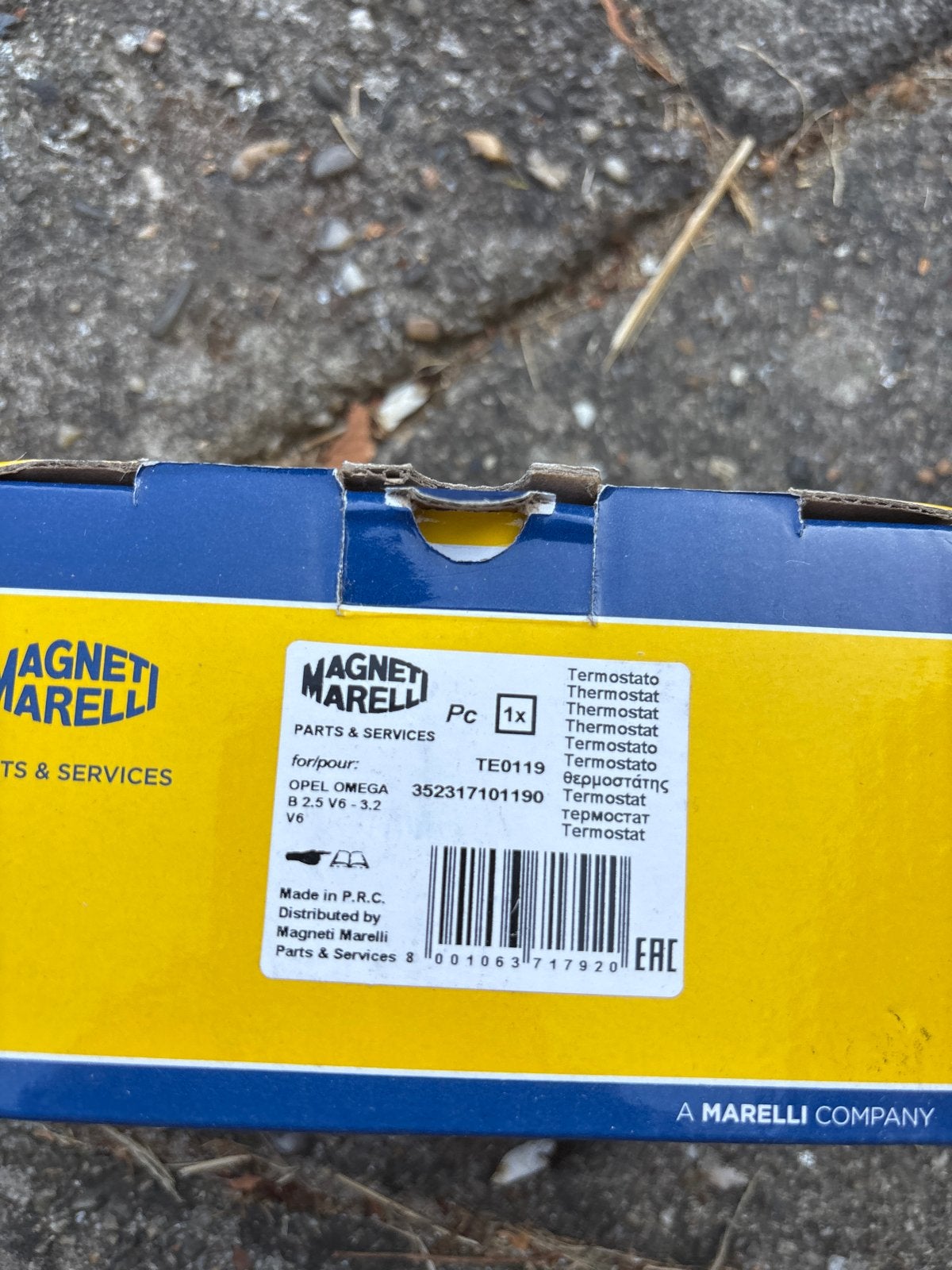 Magneti Marelli Thermostaat voor Opel Omega B 2.5 V6-3.2 V6, Auto-onderdelen, Ophalen, Nieuw, Opel