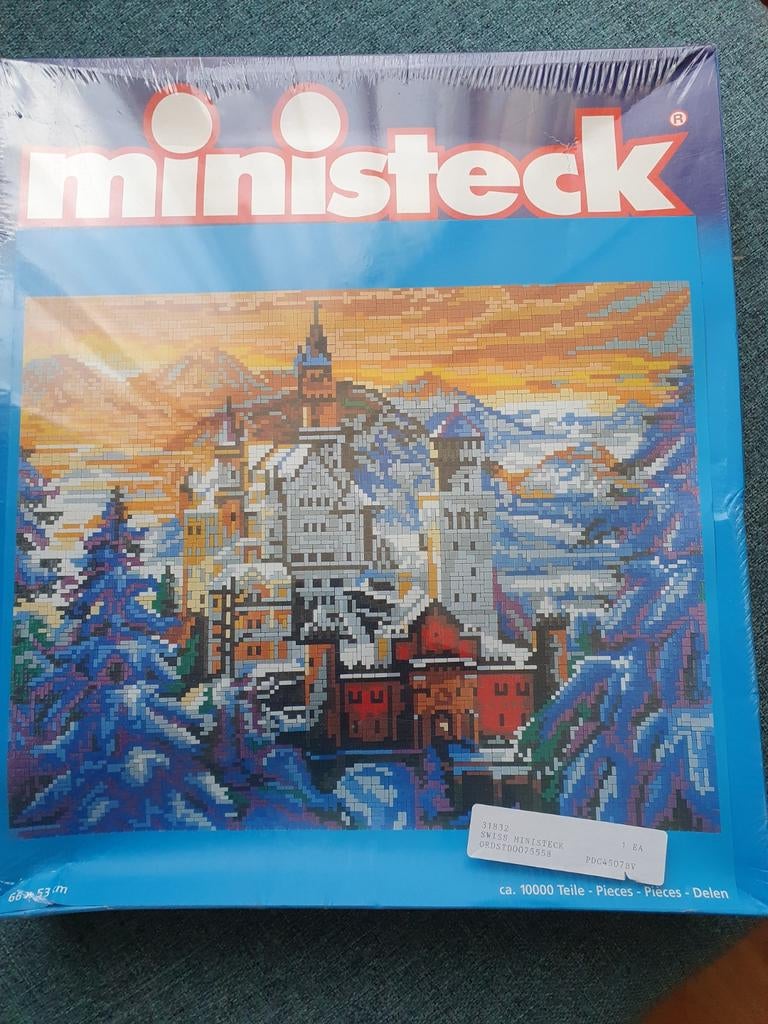 Ministeck Neuschwanstein Kasteel, ong.10.000 stukjes. Nieuw, Hobby en Vrije tijd, Ministeck, Nieuw, Box-set, Ophalen of Verzenden
