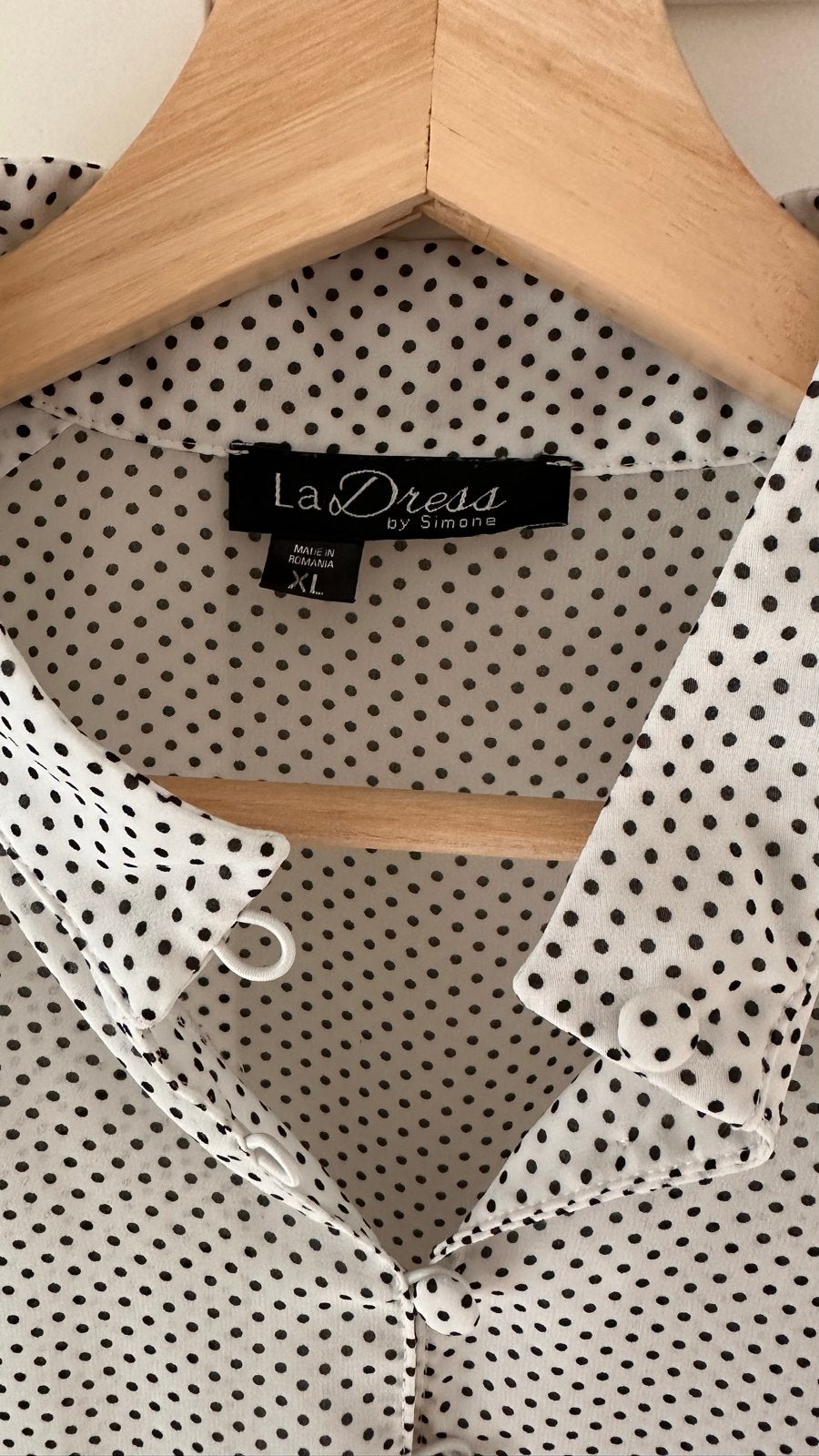 LaDress mooie blouse met stippenprint XL, Ophalen of Verzenden, Zo goed als nieuw, Wit