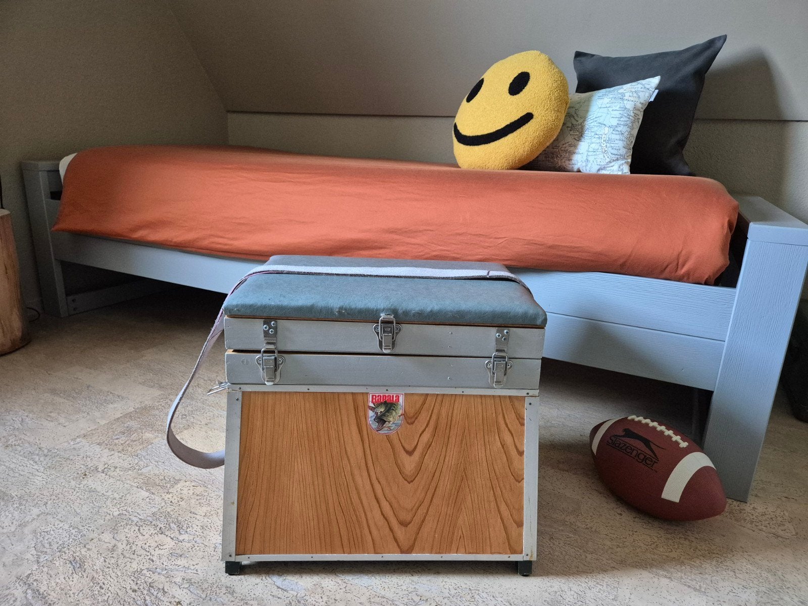 Vintage viskoffer – unieke opbergkist voor kinderkamer, Ophalen, Gebruikt