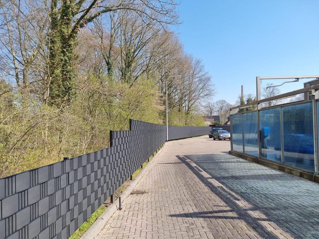 Vlechtband 50 meter Zwart Top Kwaliteit Voorjaarsaanbieding, Ophalen of Verzenden, Nieuw, Kunststof, Dubbelstaafmat hekwerk
