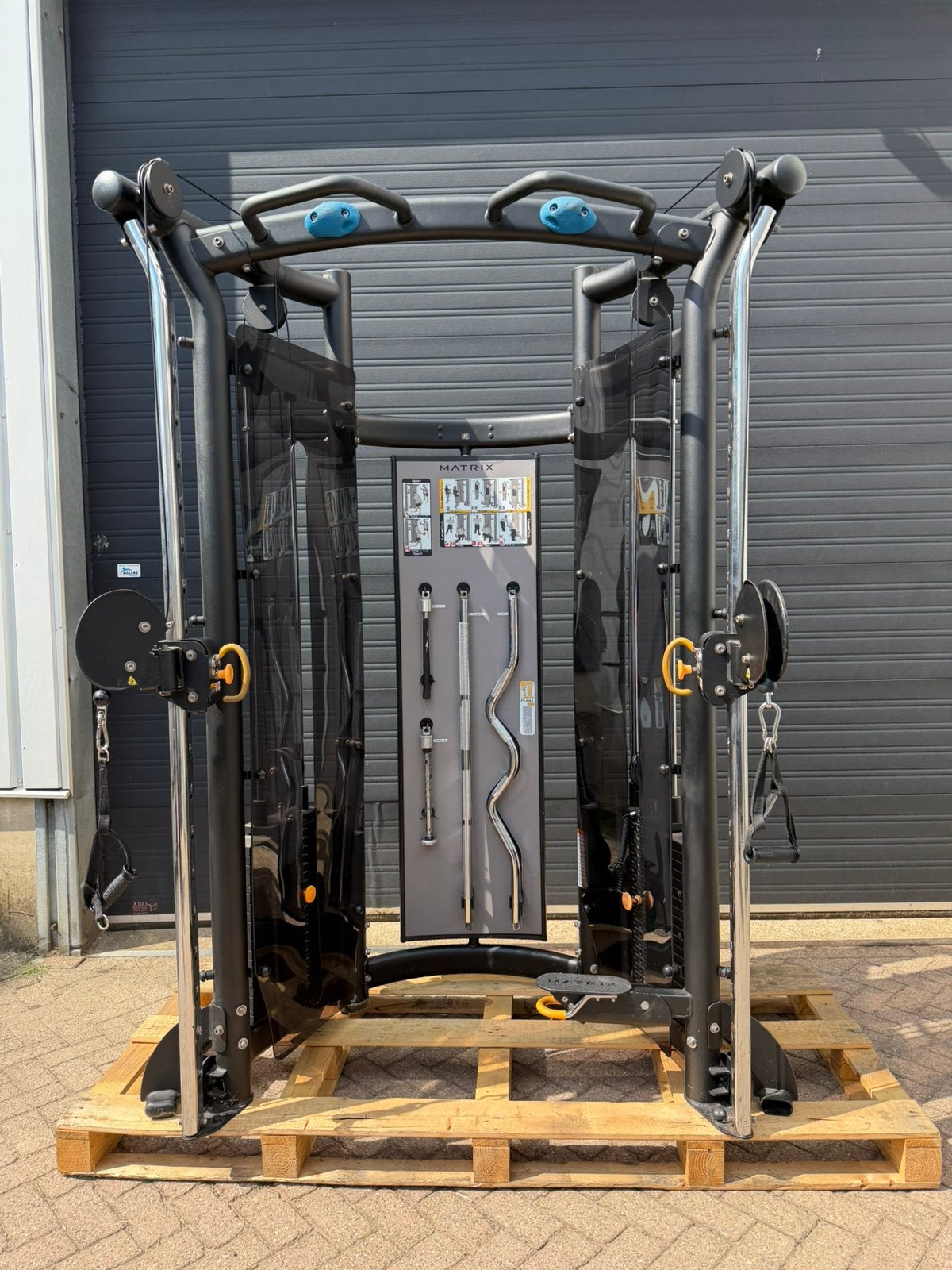 Zwarte Matrix Dual Pulley met Grepen, Sport en Fitness, Ophalen, Zo goed als nieuw, Overige typen