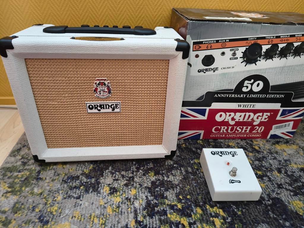 Orange Crush 20W - LTD Anniversary White versterker, Ophalen of Verzenden, Zo goed als nieuw, Gitaar, Minder dan 50 watt