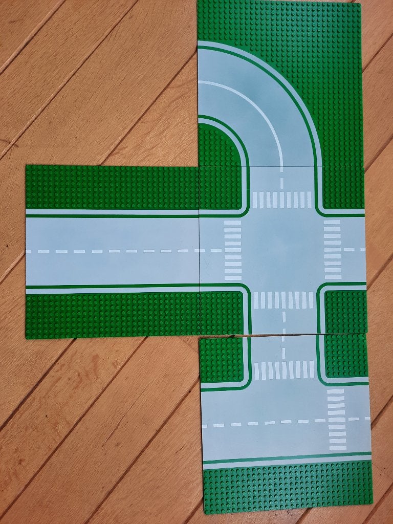 Complete Set Wegplaten geschikt voor LEGO - 4 stuks uit 1990, Kinderen en Baby's, Speelgoed | Duplo en Lego, Ophalen of Verzenden