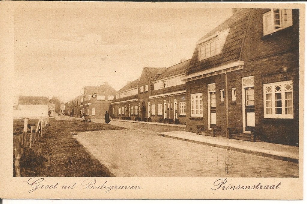 Oude ansichtkaart Bodegraven, Prinsenstraat, Verzamelen, Ansichtkaarten | Nederland, Ophalen of Verzenden, Voor 1920, Ongelopen