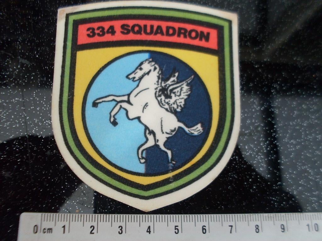 sticker squadron 334 logo embleem leger KLu pegasus, Verzenden, Zo goed als nieuw, Bedrijf of Vereniging
