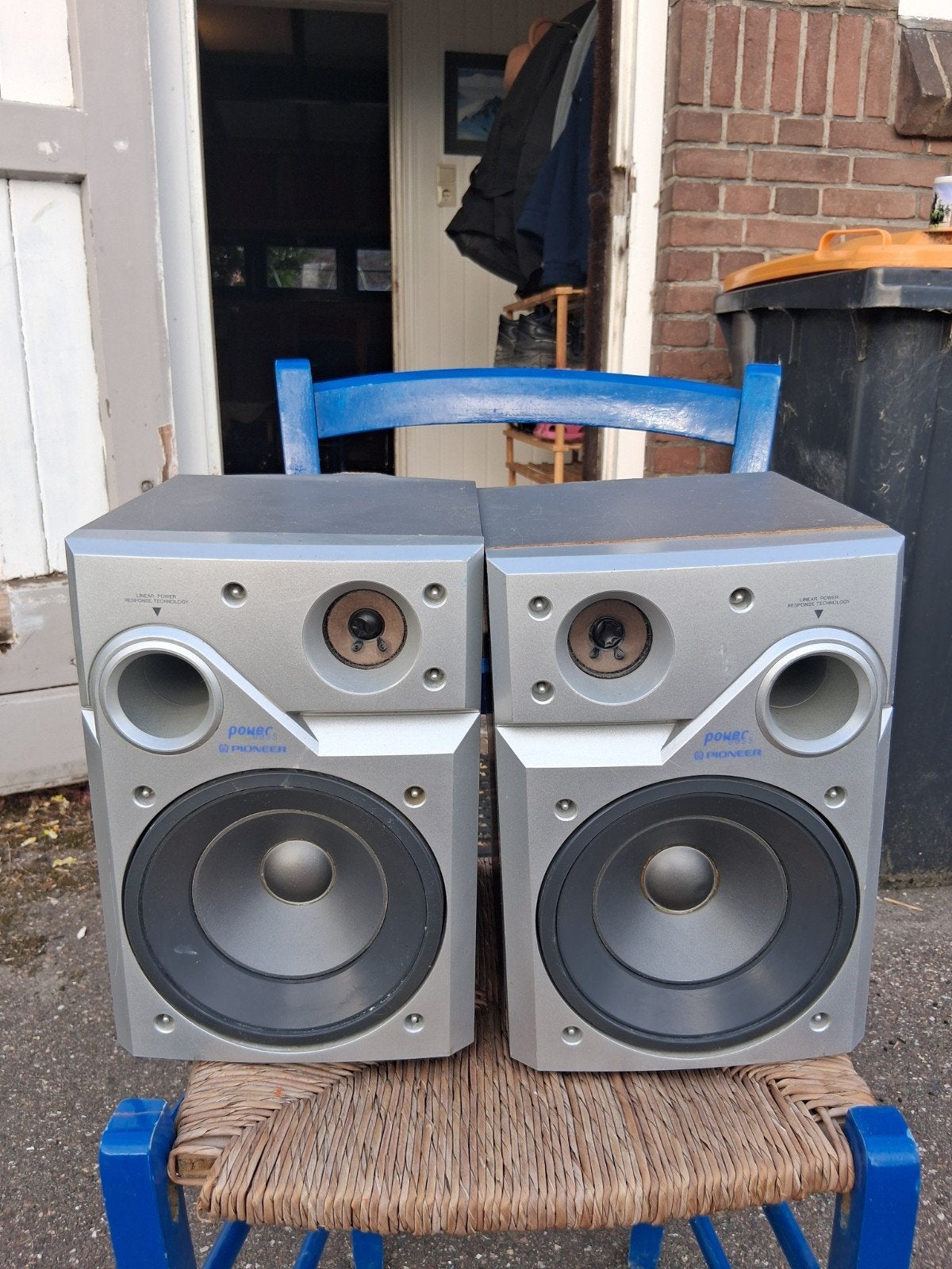 Pioneer speakers - Set van 2 - Gebruikt, Stereo speakers, Gebruikt, Inclusief kabels, Ophalen of Verzenden