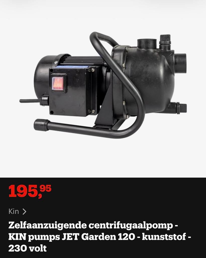Skin Jet 120 Centrifugaalpomp, Ophalen of Verzenden, Nieuw, Handmatig, Beregeningspomp