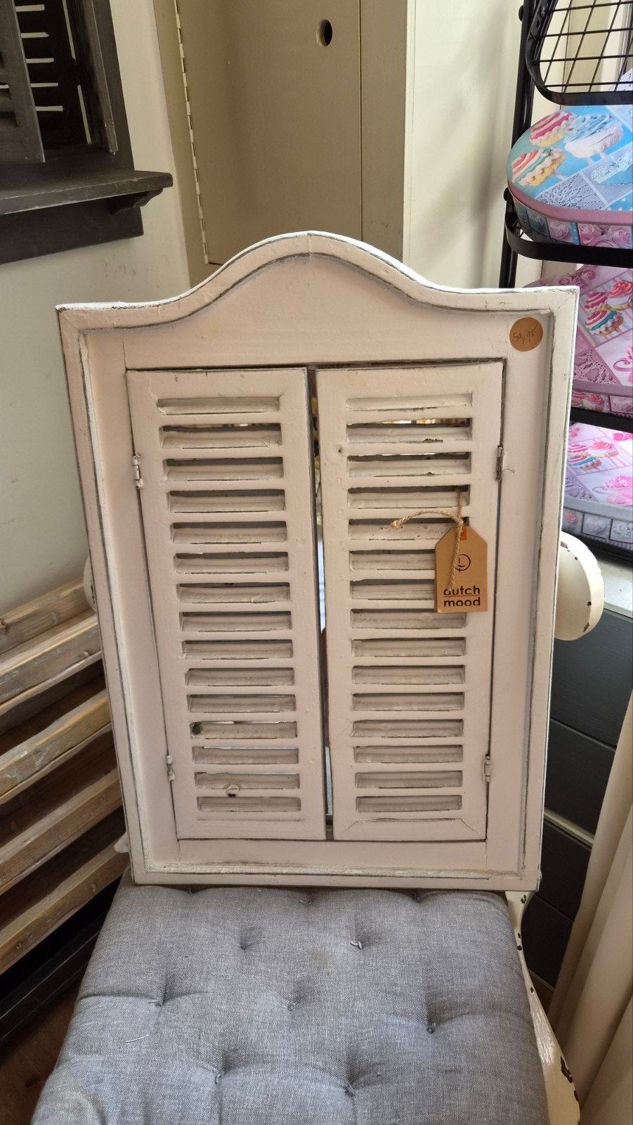 Spiegel met luiken, 50x60x2,5cm, Huis en Inrichting, Ophalen, Gebruikt, Minder dan 100 cm, Rechthoekig