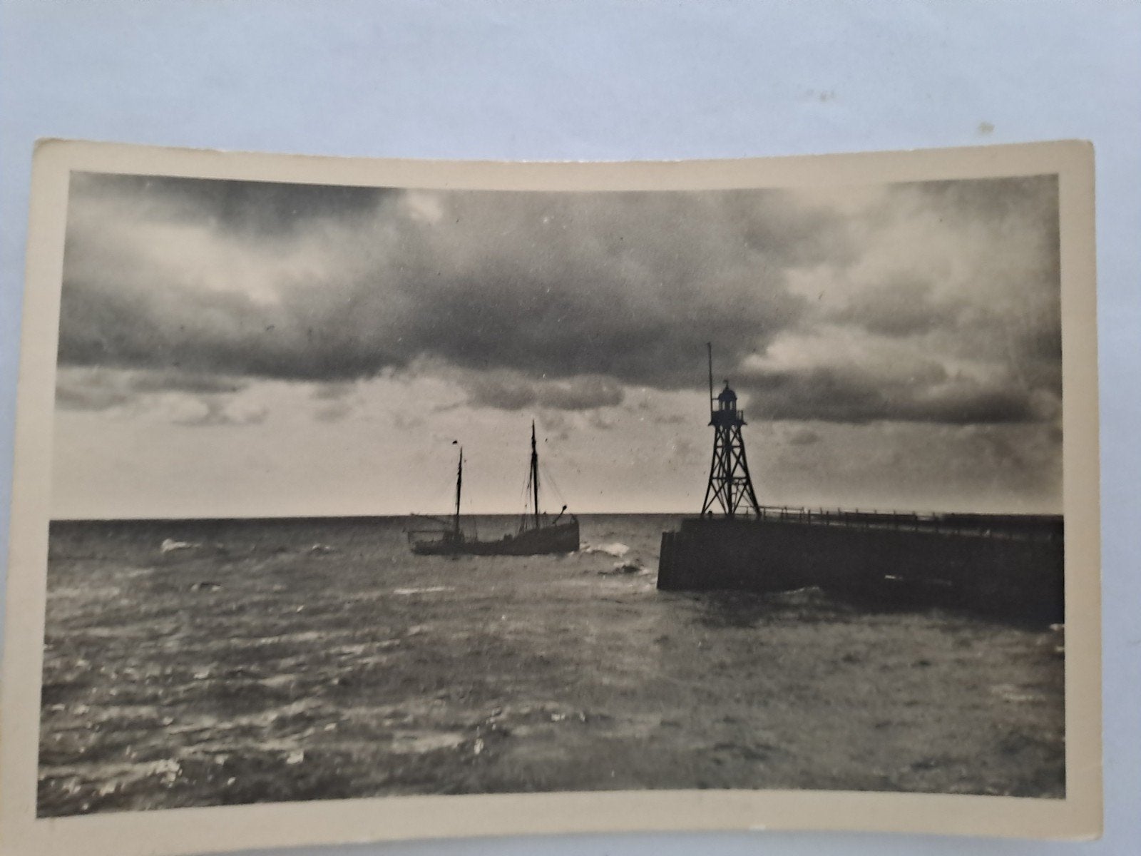 Scheveningen,  havenhoofd, fotokaart, Ophalen of Verzenden, Voor 1920, Zuid-Holland