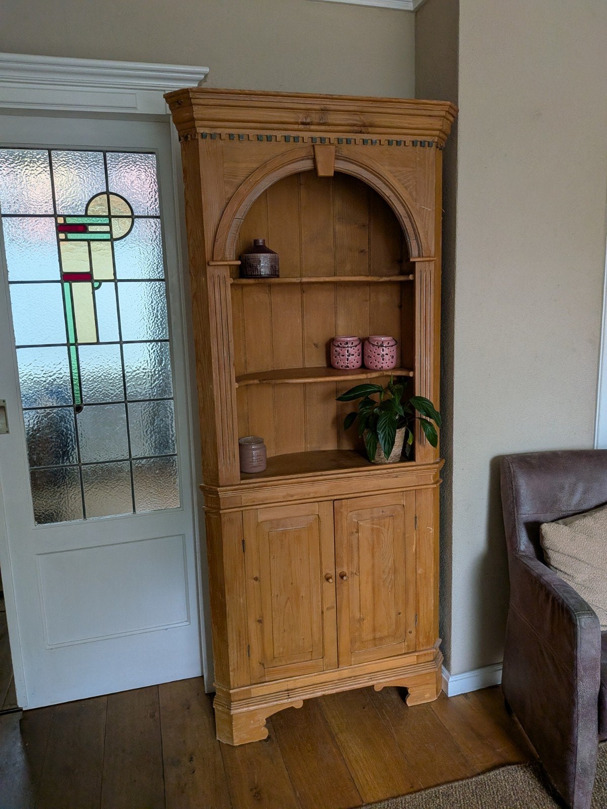 Unieke Antieke Grenen Hoekkast Barrel-Back
Prachti, Ophalen, Gebruikt, 25 tot 50 cm