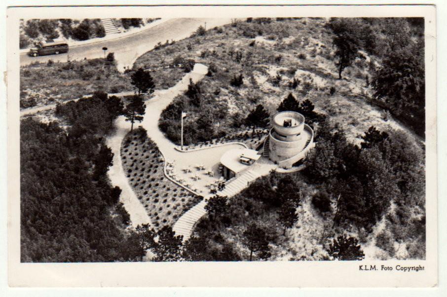 Y50 ansichtkaart bloemendaal kopje met uitkijktoren 1954, Ophalen of Verzenden, 1940 tot 1960, Gelopen, Noord-Holland