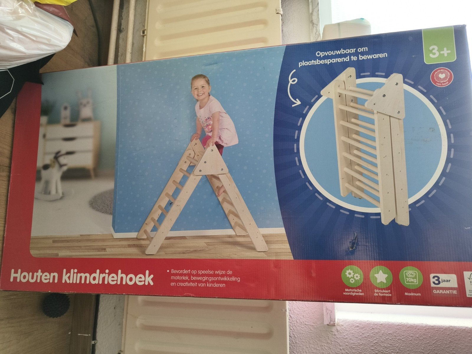 Houten Klimdriehoek, Kinderen en Baby's, Ophalen, Nieuw, Klimwand