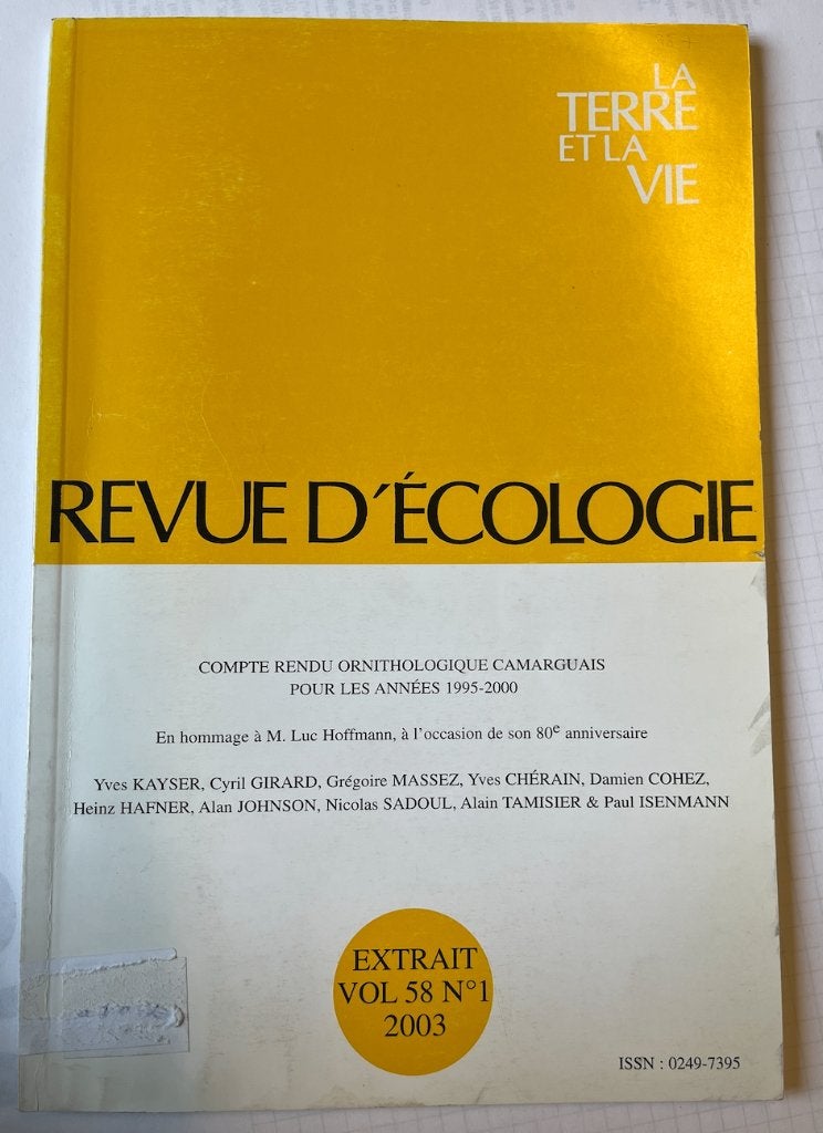 Revue d'écologie, Ophalen of Verzenden, Gelezen, Natuur algemeen
